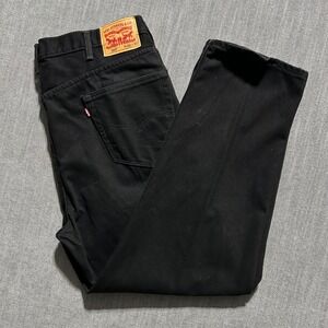 Levis 550 Relaxed Fit Tapered Leg Black Denim Jeans Mens 42x30 42x30 00550-0260